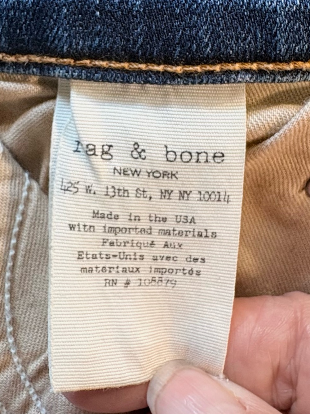 ☀️Rag & Bone Straight Leg Raw Hem Jeans Blue
Wash Sz 27🧡 - Picture 11 of 13